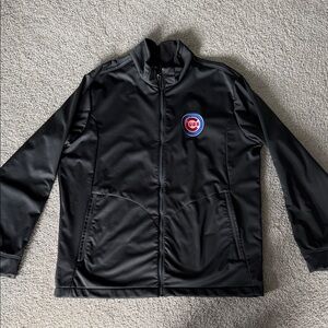 Antigua Black Windbreaker Jacket with Logo